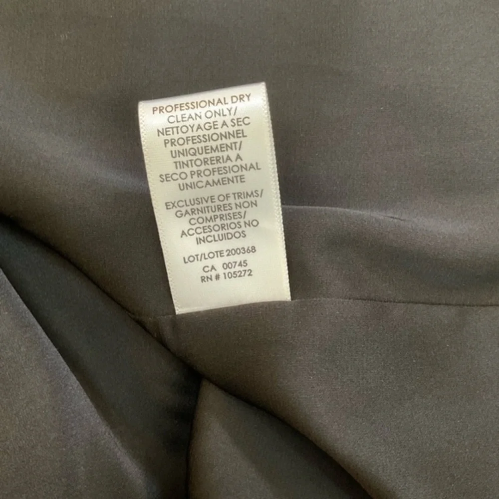 AMUR Sabine Drape Dress | Front Slit | Black | Floral | Sheer | Size 10 - Picture 16 of 16